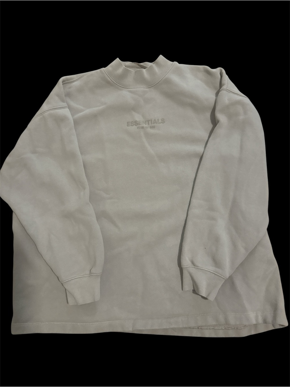 Essentials Men’s Tan EUC  Crewneck Sweatshirt Sz S. OVERSIZED